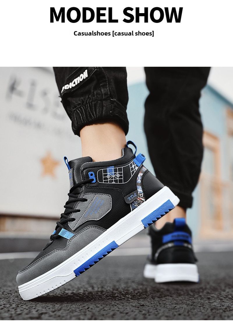 Scarpe da uomo alte in tela primavera 2024 nuove_voghion.com