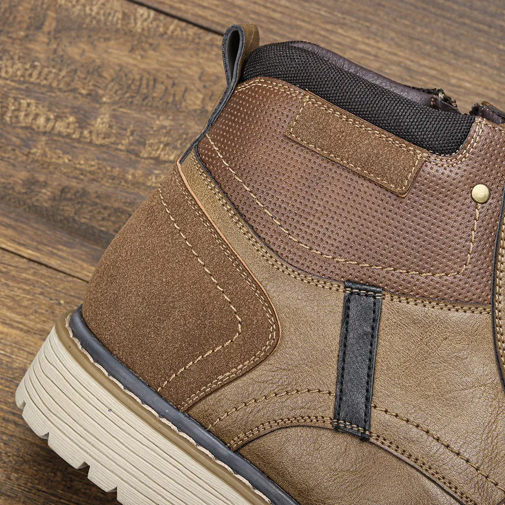 Men's Shoes Warm Comfortable Non-Slip Leather Men Winter Boots 2024_voghion.com