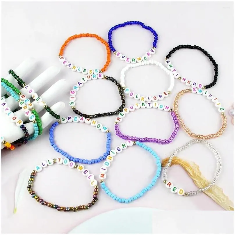 Korálkové náramky Strand Taylor Inspired, sada přátelství pro ženy, éry turné Antihrdina 1989, milenci, oblečení, šperky Swiftie_voghion.com