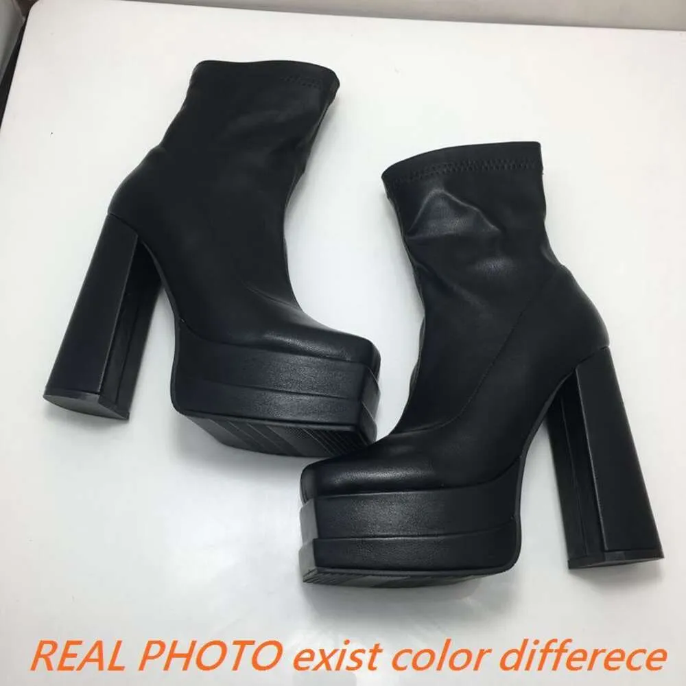 Brandneue Herbst-Winter-mittlere Wadenstiefel Punk Goth klobige Plattform High Heels Motorrad lange Booty Damenschuhe große Größe_voghion.com