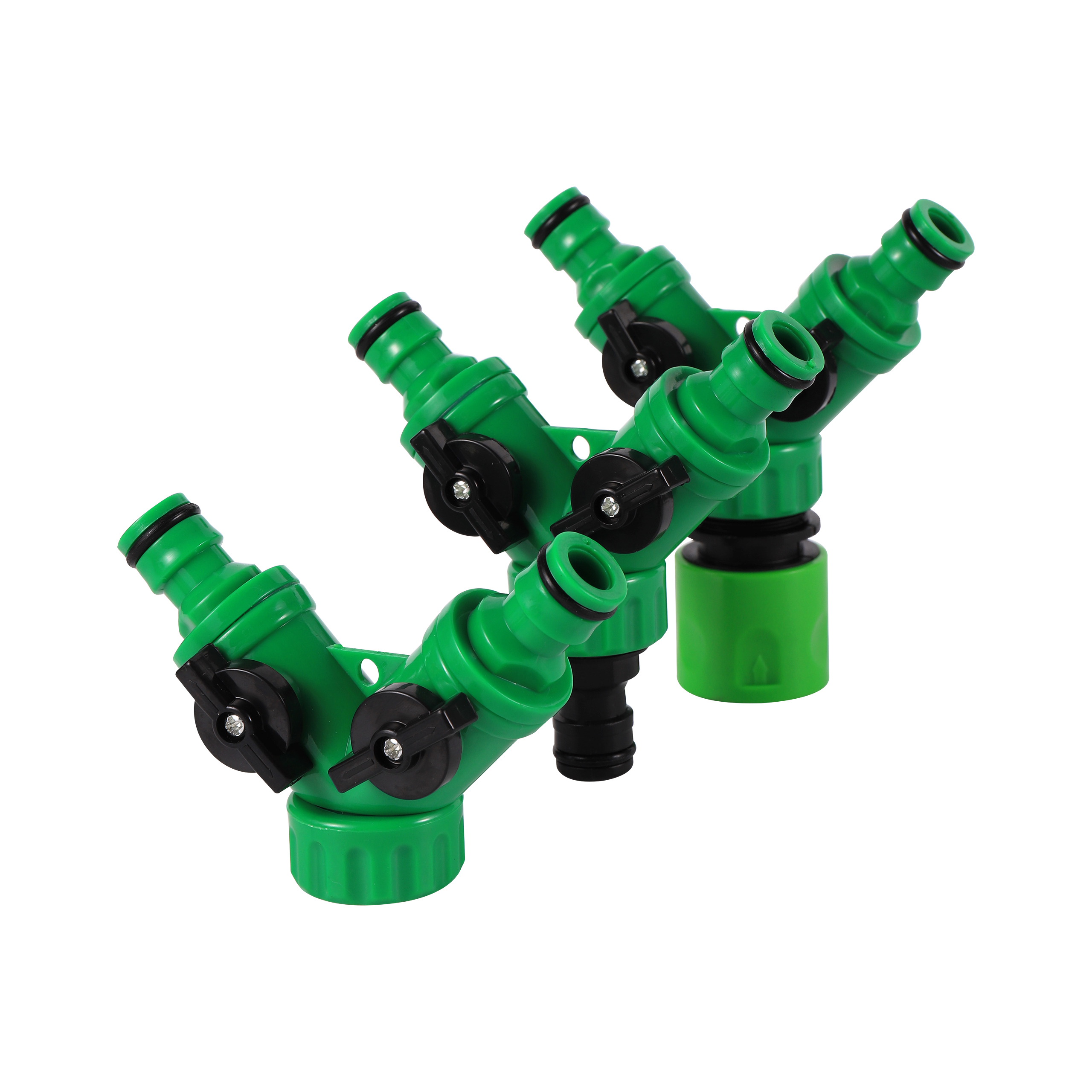 Irrigazione da giardino Distributore d'acqua a forma di Y Filettatura femmina da 1/2" e 3/4" Valvola dell'acqua a 2 vie Interruttore del regolatore dell'acqua del sistema di irrigazione_voghion.com