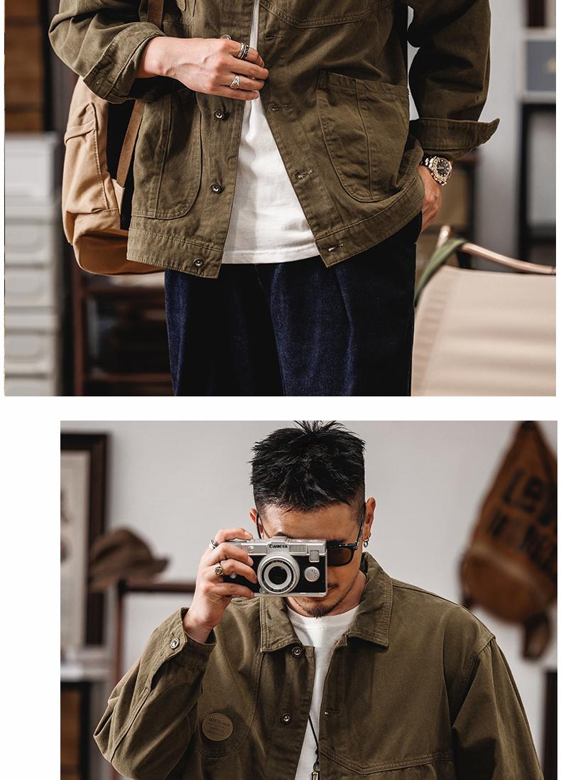Sportswear Men's Spring Heavy Retro Hunting Jacket Three-piece Set Of Leisure Tooling Set_voghion.com