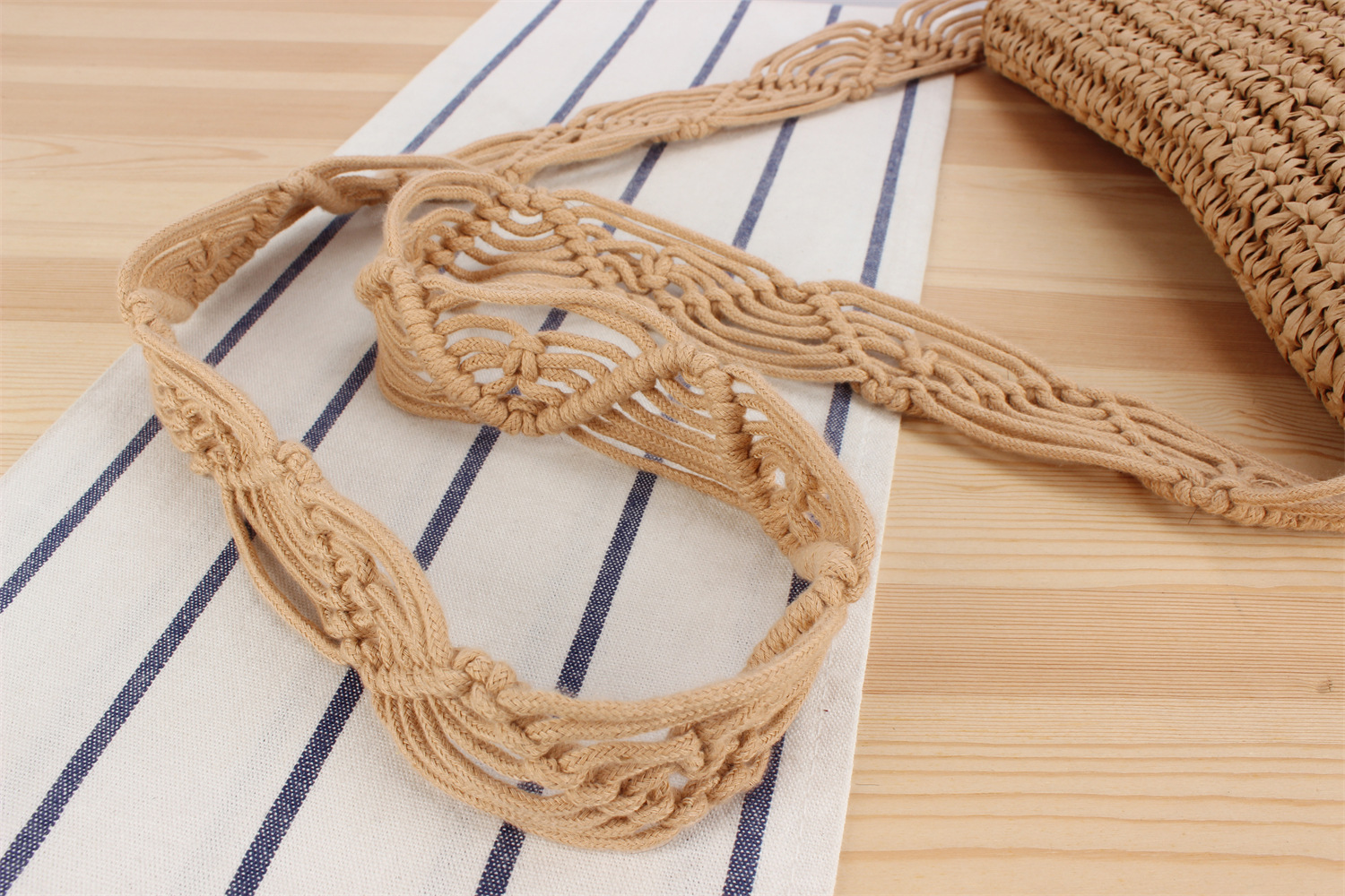 Damenmode Einzel-Schulter-Strohtasche pastoralen Stil Strandtasche_voghion.com