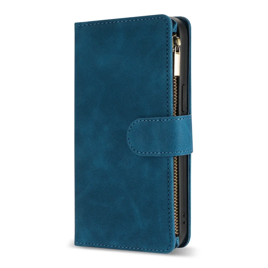 Leather Wallet Phone Case For Iphone With Magnetic Kickstand_voghion.com