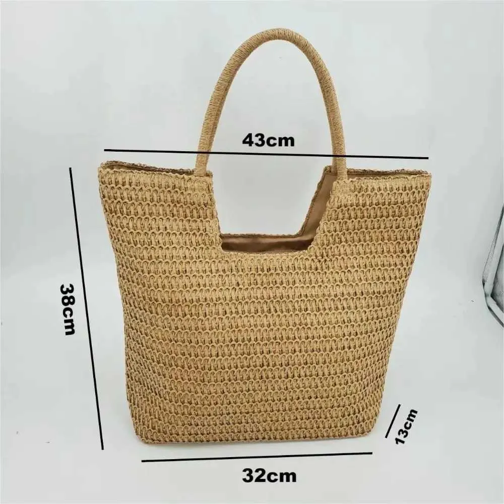 Wenhaitan Vintage handgefertigt gewebt Str Einkaufstasche Bohen Damen Sommer Reise Schulter Casual Handtasche Y241026_voghion.com