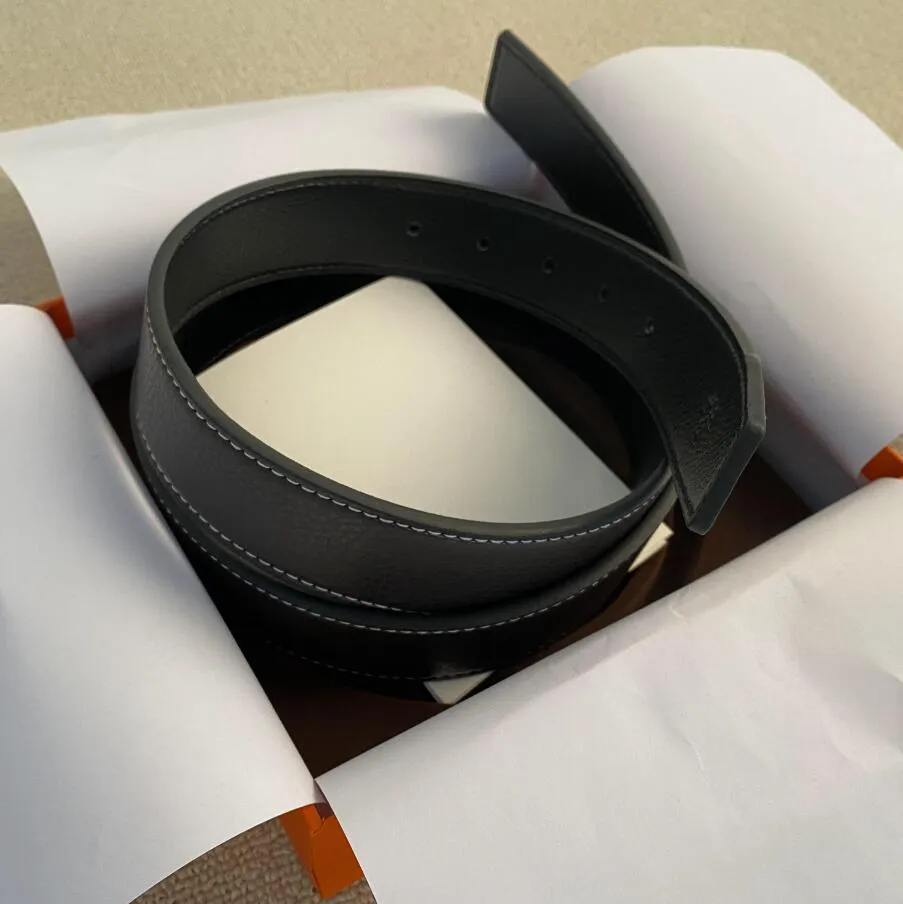 Cinturones de diseñador para hombre y mujer, cinturón de cuero genuino con hebilla grande, accesorios casuales de negocios, cinturón clásico con caja_voghion.com