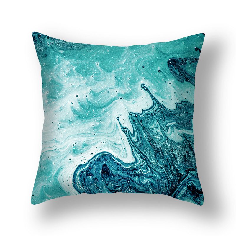 Nuovo cuscino astratto nordico oro verde dorato federa modello inchiostro divano soggiorno comodino_voghion.com