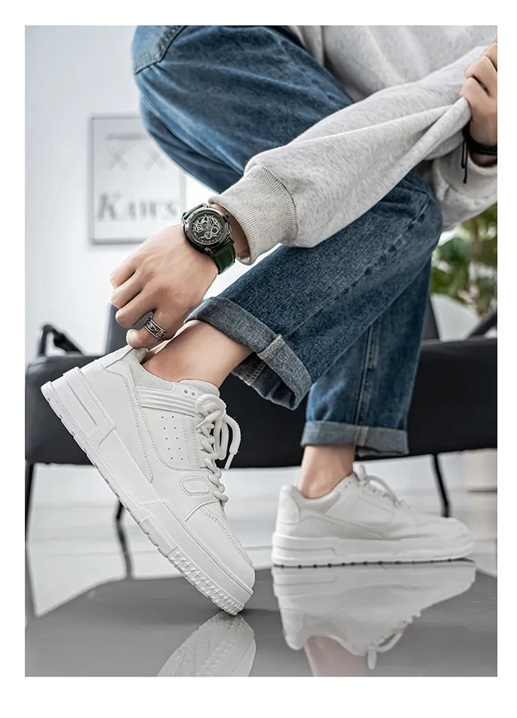 Outdoor Sneakers For Men Breathable Black And White Trainers_voghion.com