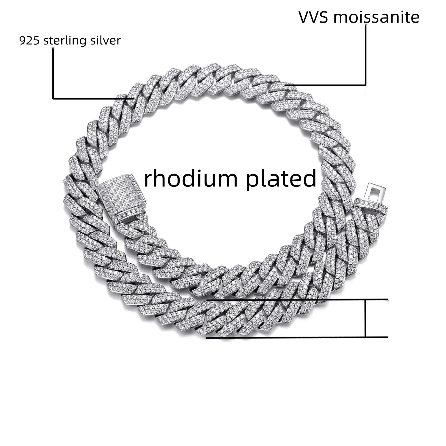 8mm 10mm 12mm 14mm 18mm 20mm hulgimüügist pärit sterlingist sier VVS moissaniidist Kuuba lülidega kett_voghion.com