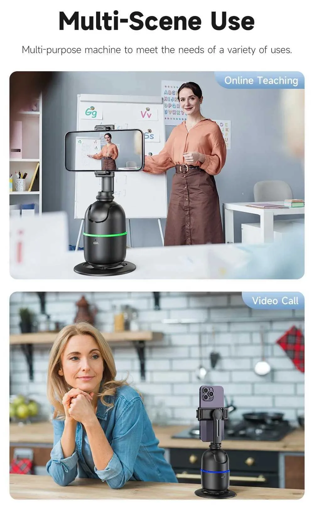 Stabilizers AXNEN P03 Stabilizer Mobile Phone AI 360 Follow Selfie Stand Face Tracking Desktop Gimbal For Cellphone And_voghion.com