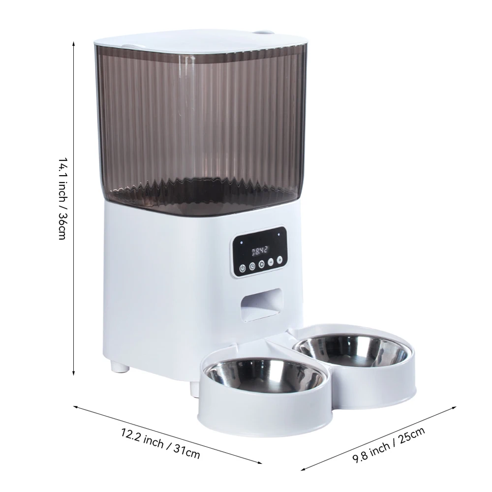 5L Dual Bowl Smart Automatic Pet Feeder – Video Monitoring, Timed Feeding_voghion.com