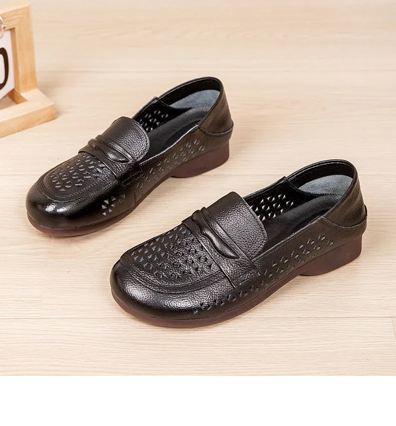Comfortable Breathable Flat Loafer Shoes For Women Summer Design_voghion.com