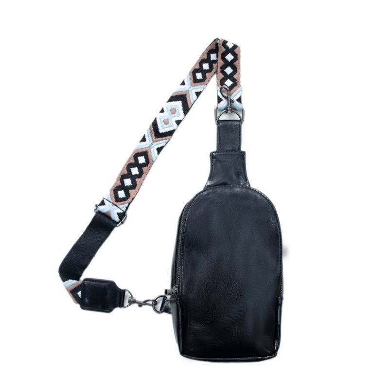 Zaino con tracolla retrò da donna avanzato, borsa a tracolla in pelle PU, borsa da petto multifunzionale per esterni_voghion.com