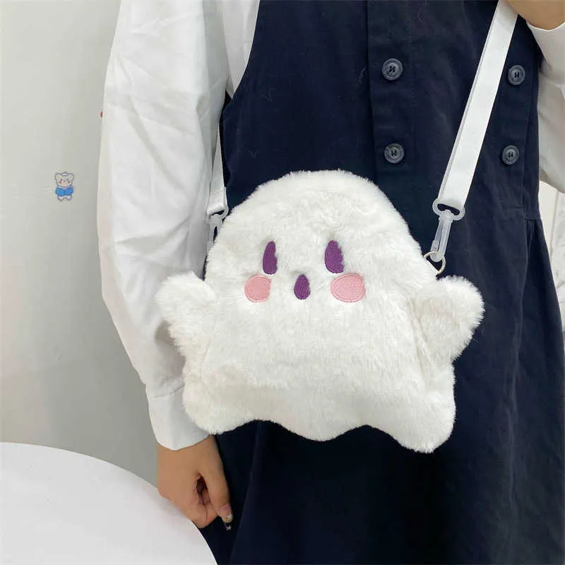 Herbst und Winter Neue süße Plüsch Spooky Ghost Halloween Geschenk Damen Tasche Schulter Crossbody Ba241022_voghion.com