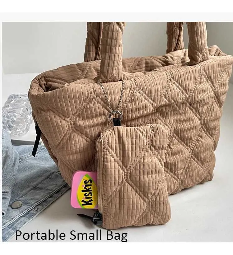 Damen Stepptaschen Set Große Schultertasche Und Handtasche_voghion.com