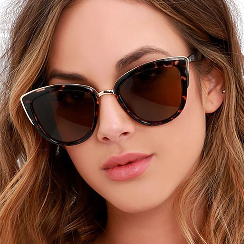 Occhiali da sole retrò con stampa leopardata e personalità femminile con occhio di gatto_voghion.com