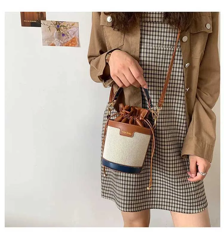 Damen Umhängetasche Cyder PU Leder Bucket Crossbody Bag Lässige Drstring Handtaschen Geldbörse für Reisen Shoppin241104_voghion.com