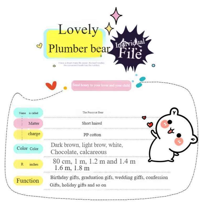 Brinquedo de pelúcia, grande e fofo urso dormindo com abraço, presente de aniversário para meninas_voghion.com