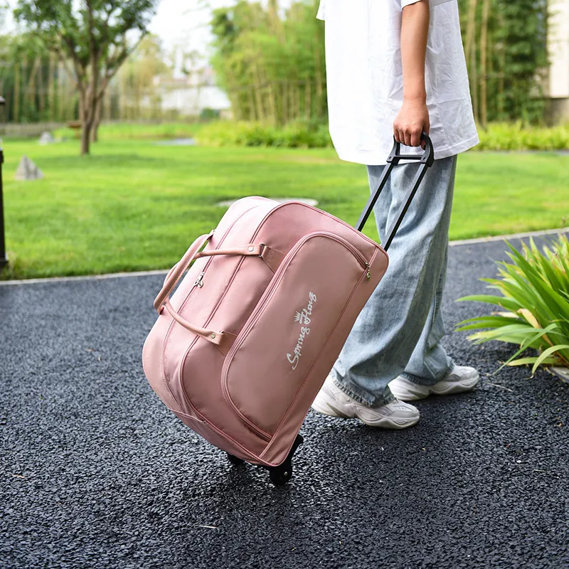 Large Capacity Trolley Handbag Foldable Thickened Wearresistant Boarding Case Home Storage Travel Convenient Bag_voghion.com