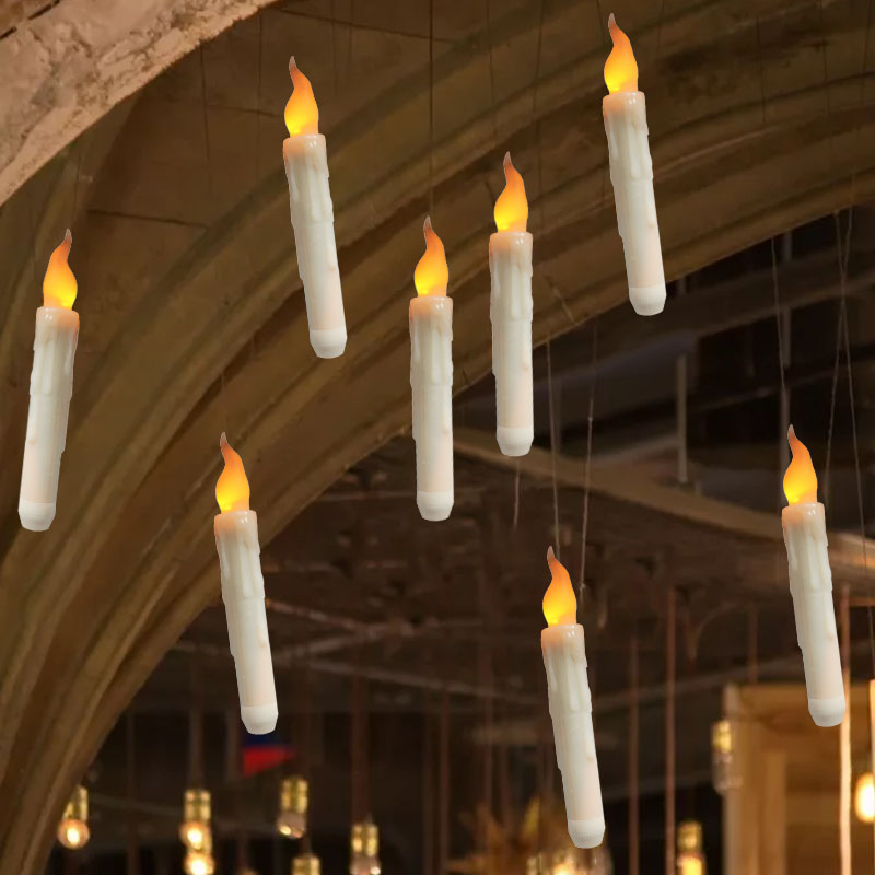 Set da 6 candele LED galleggianti con telecomando a corda, decorazione per feste di compleanno, matrimonio, Pasqua, candele LED_voghion.com