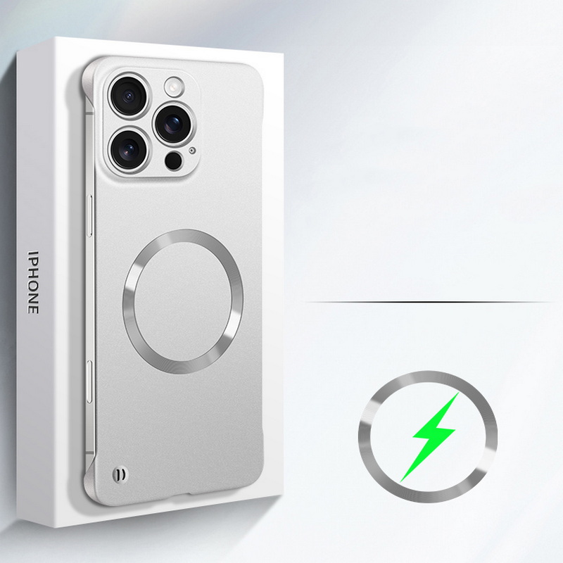 Phone Case For IPhone 17 16 15 14 Pro Max 13 Ultra-Thin Mag Safe Frameless Cover_voghion.com