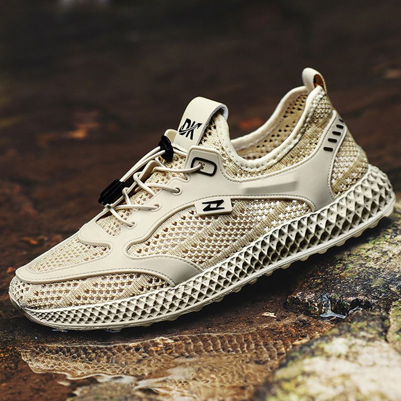 Net men 2024 new summer breathable hollow thin men's mesh leisure sports running air conditioning shoes_voghion.com