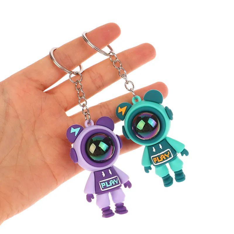 1PC Schmuck Zubehör Geschenke Cartoon Beleuchtung Schlüsselanhänger Astronaut Violent Bär Kaninchen Puppe Auto Rucksack Dekorationen_voghion.com