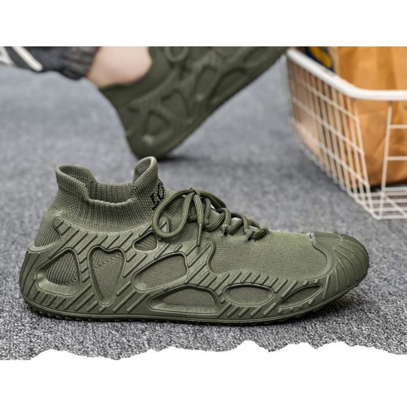 One Step Wandern und Bergsteigen, Full Wear Flyknit Obermaterial, atmungsaktive Sportschuhe_voghion.com
