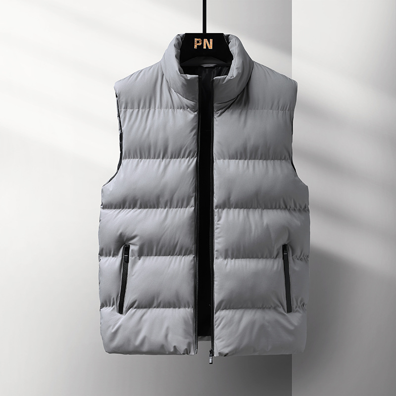 Vêtements pour hommes en gros automne et hiver hommes coton coton gilet mode loisirs grande taille col montant chaud gilet veste