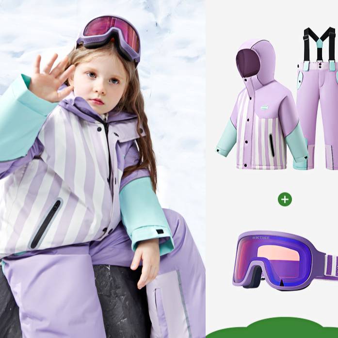 Skianzug-Set für die ganze Familie – Wasserdichte und winddichte Skijacke und -hose für Kinder und Erwachsene (Wassersäule 8000 mm, abnehmbare Kapuze, Teflonbeschichtung)_voghion.com