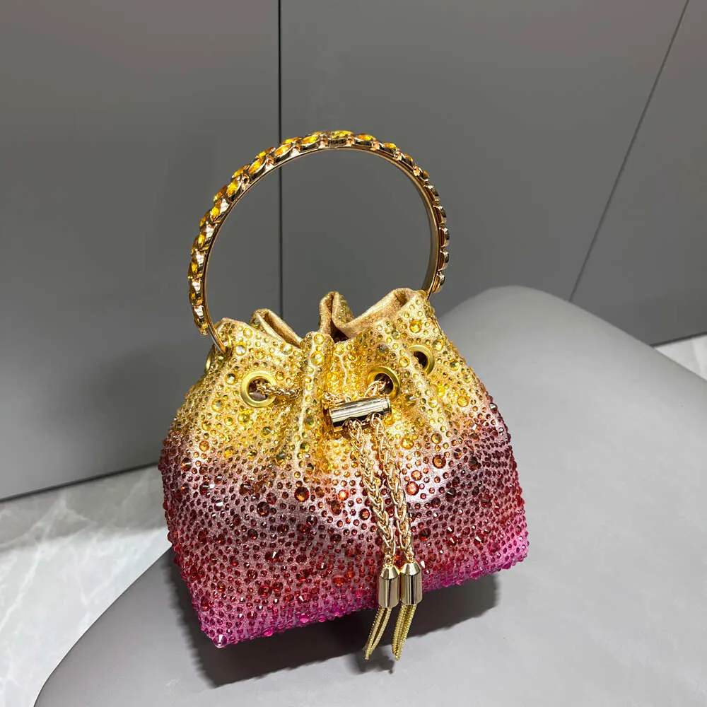 Maniglia Rhies Borse da sera e borsa a mano Designer Spalla Borsa a tracolla in cristallo lucido Borsa a secchiello_voghion.com