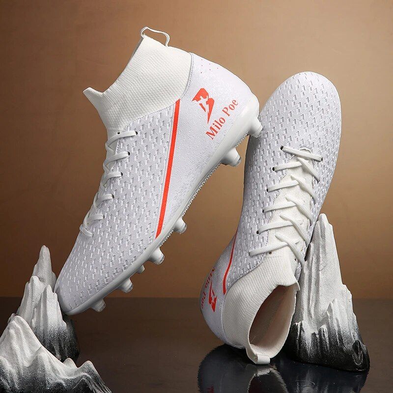 Fußballstollen Outdoor Herren Fußball Anti-Rutsch-Verschleißfeste Trainingsschuhe Lange Spikes Knöchelspiel-Turnschuhe Futsal_voghion.com