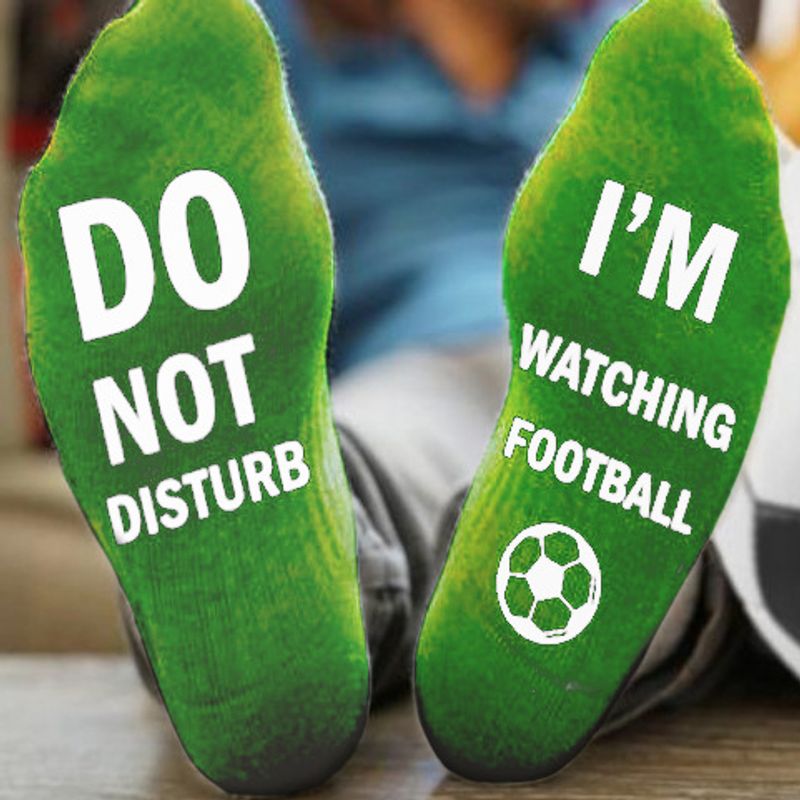 Unisex DO NOT DISTURB WATCHING FOOTBALL Neutrale Socken mit mittlerem Schlauch_voghion.com