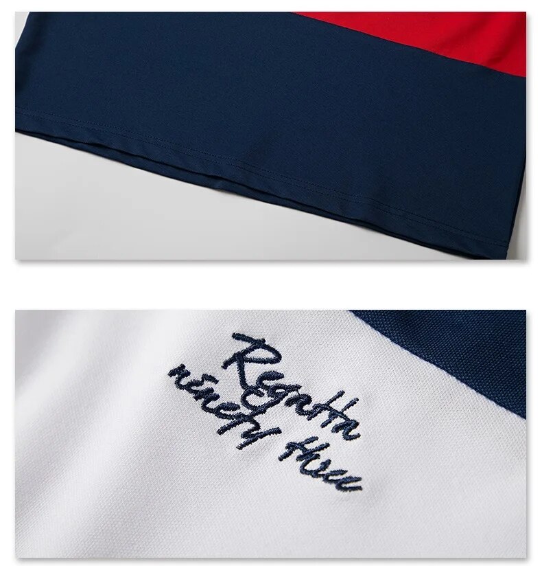 Shirt Men Big Tall Short Sleeves Cool Top Tees Cotton Male Large Tee Summer Fit Slim Patchwork Polo Shirts Plus Size_voghion.com