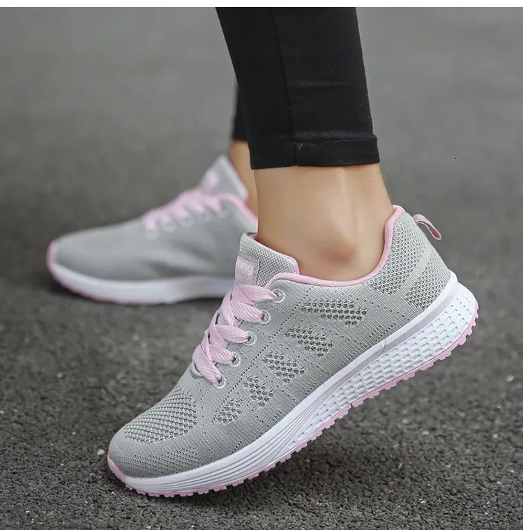 Chaussures plates légères à lacets, style infirmière, bout rond, pour femmes, grandes tailles 241213_voghion.com