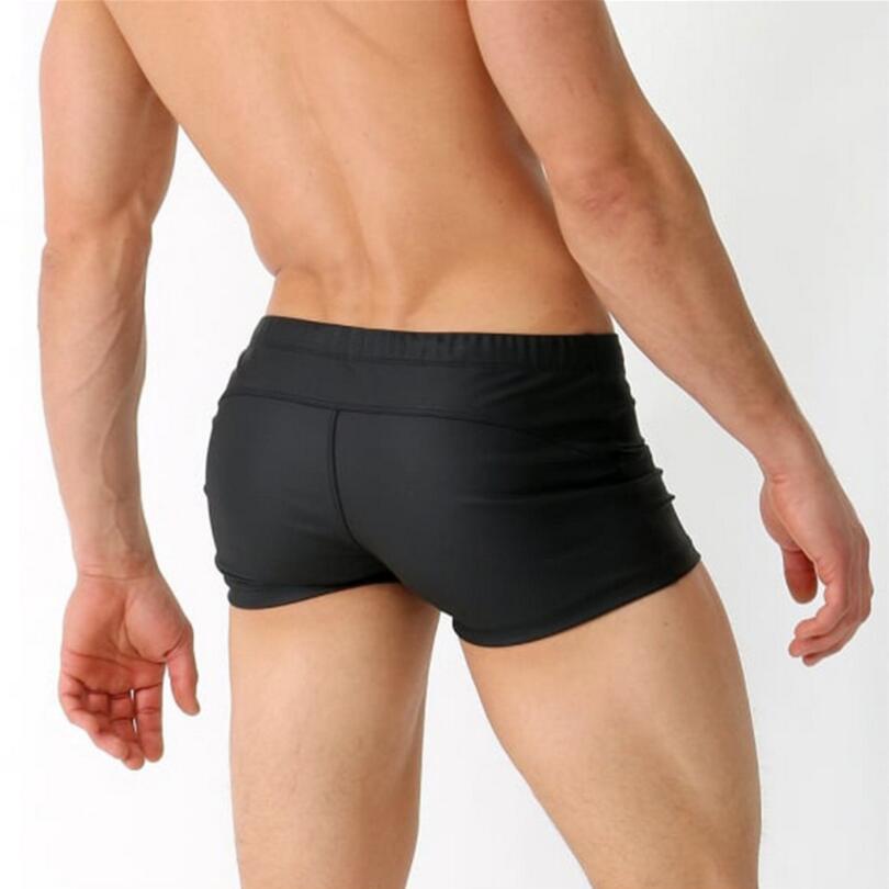 Men's European Style Swim Trunks - Quick-Dry & Comfortable For Beach & Pool (No Pockets UPF50+ Black/Blue S-XXL)​​_voghion.com