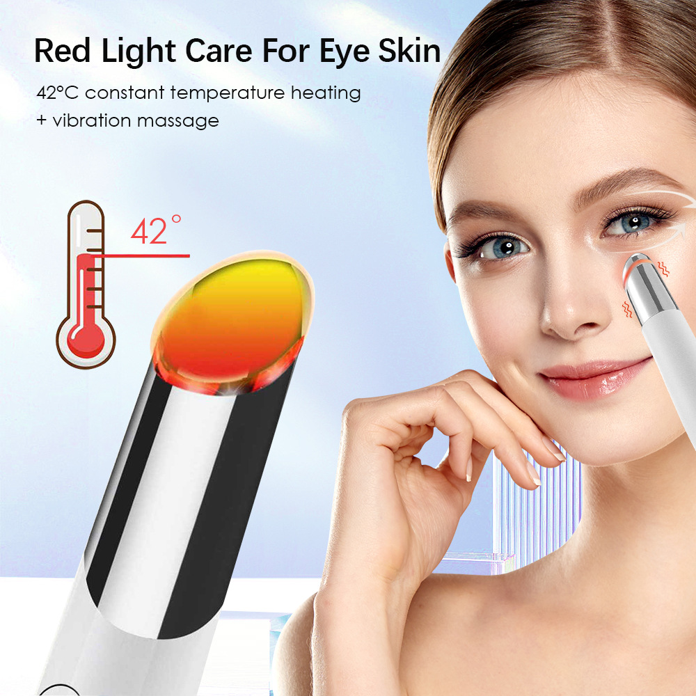 Electric eye beauty instrument Heating eye and lip massage pen vibration introduction instrument crow's feet dark circles lift eye beauty instrument_voghion.com