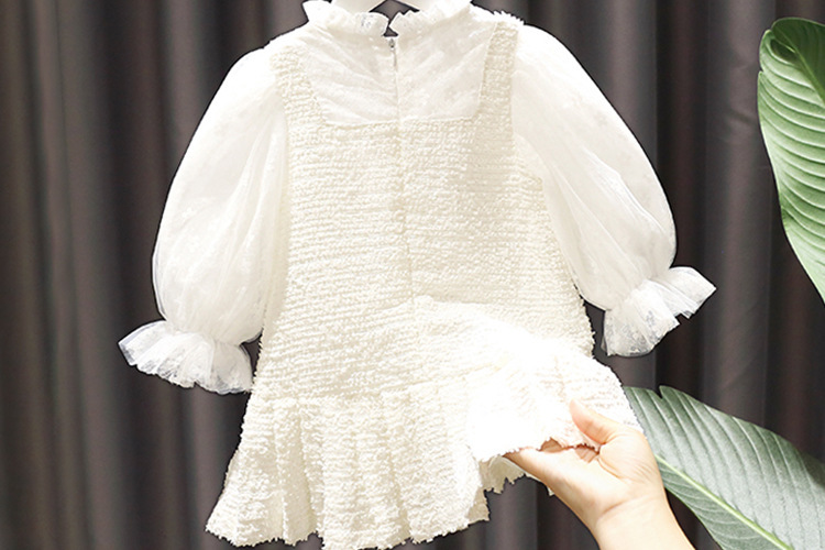 Mother&Kids Baby girls 1-7 years old fake two dresses Girl girls Girl Girl little fragrant wind princess dress_voghion.com