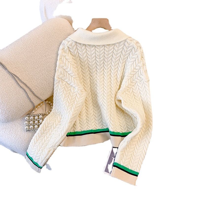 Women's Clothing Knitted new style women's autumn temperament casual fashion wide leg pants two piece suit lapel long_voghion.com