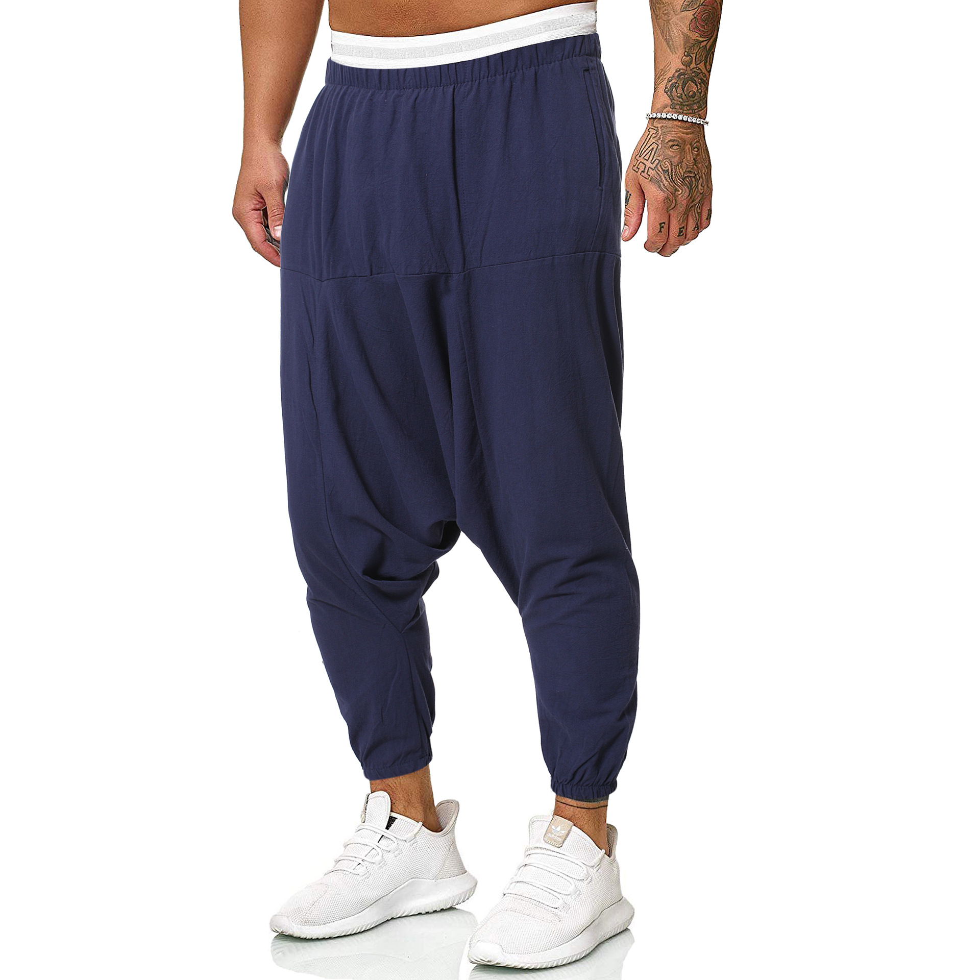 Pantaloni casual uomo in cotone e lino per l'estate_voghion.com