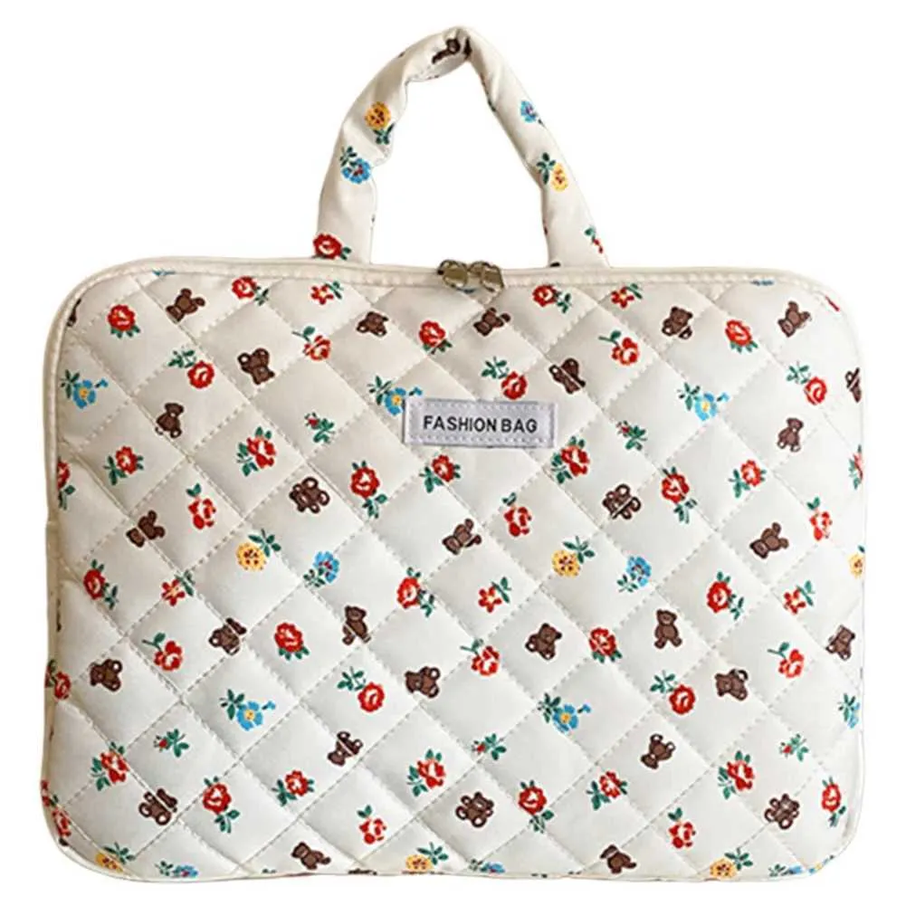 Geantă de laptop pufoasă și căptușită, cu design de ursuleț drăguț, pentru laptop Book Air Pro 13, 14, 15 inch, BA241107_voghion.com