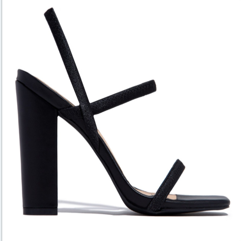 Shoes High Heels Thick Heel Sandals Square Head Height Increase Shoes