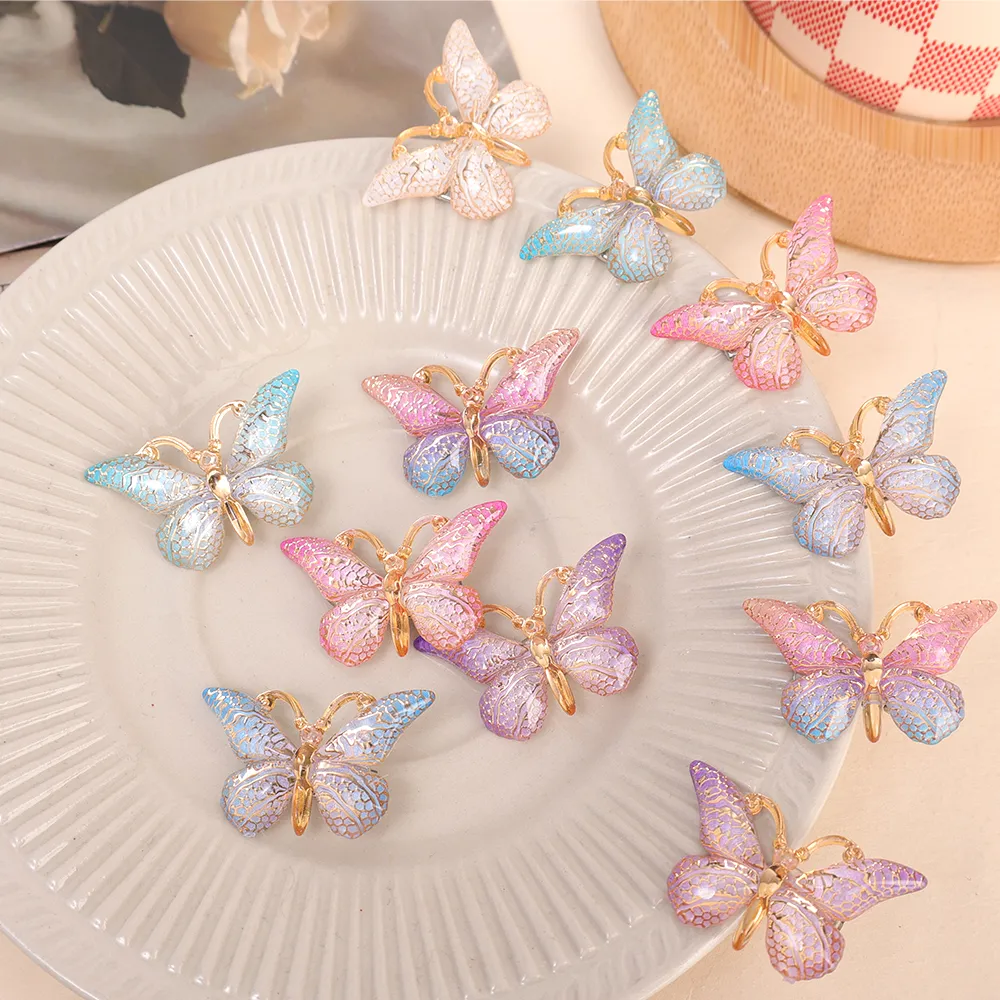 Dolce farfalla fermagli carino donne sfumato piccole forcine mini neonate colori barrette copricapo accessori per capelli_voghion.com