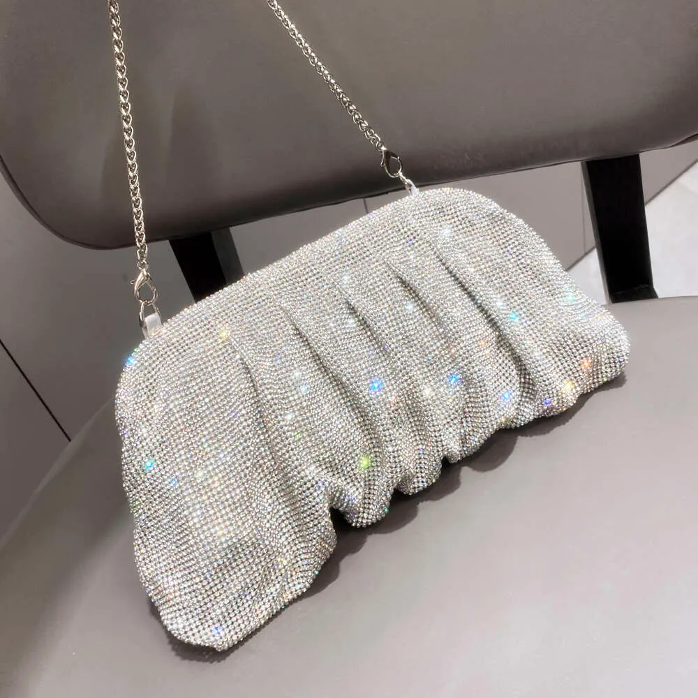Robe de soirée Rhies à poignée brillante, nouveau portefeuille pliable et sac à main de créateur pour fête de mariage de haute qualité_voghion.com