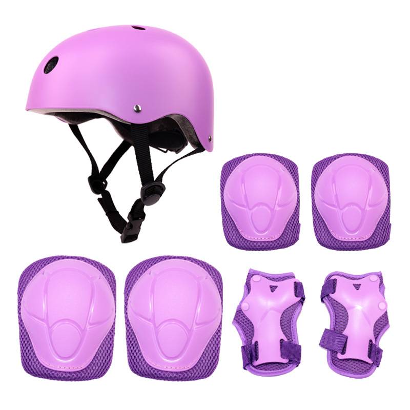 Casco e attrezzatura protettiva per pattinaggio a rotelle per bambini - Kit di sicurezza da 7 pezzi per ragazzi e ragazze (dai 3 ai 15 anni) - Leggero e regolabile per lo skateboard_voghion.com