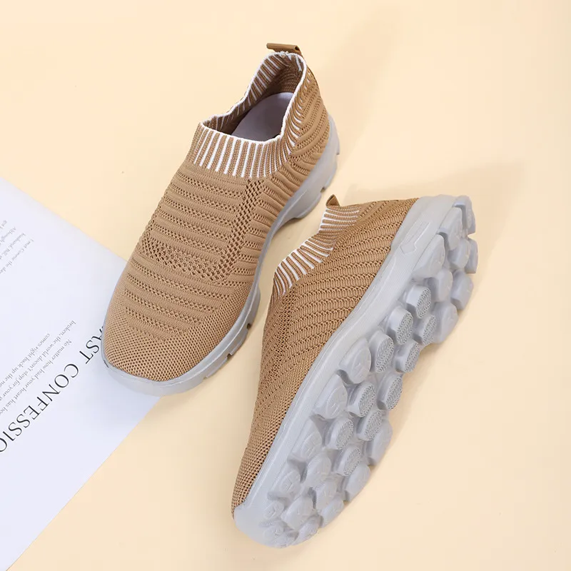 Sneakers da camminata donna traspiranti con suola platform_voghion.com