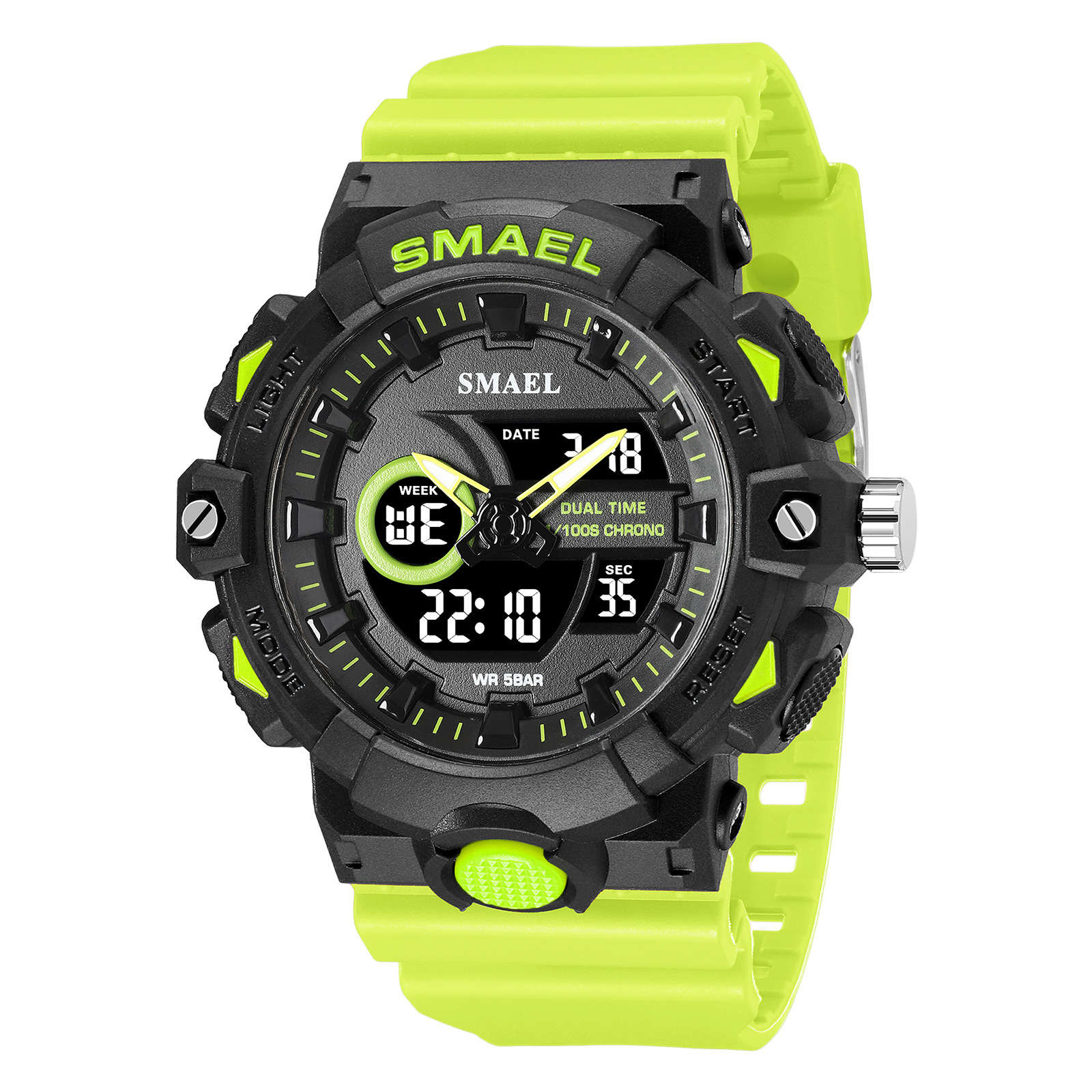 SMAEL flagship store boys and girls trend sports waterproof watch Electric watch LED personality multi-function mountaineering watch_voghion.com