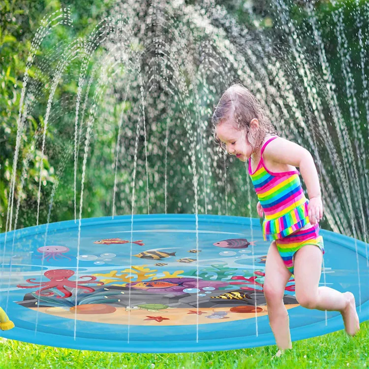 Kum Oyunu Eğlenceli Yaz Havuzu 100cm Çocuk Açık Çim Oyuncakları Sprey Pedi Çocuk Su Çeşmesi 230628_voghion.com