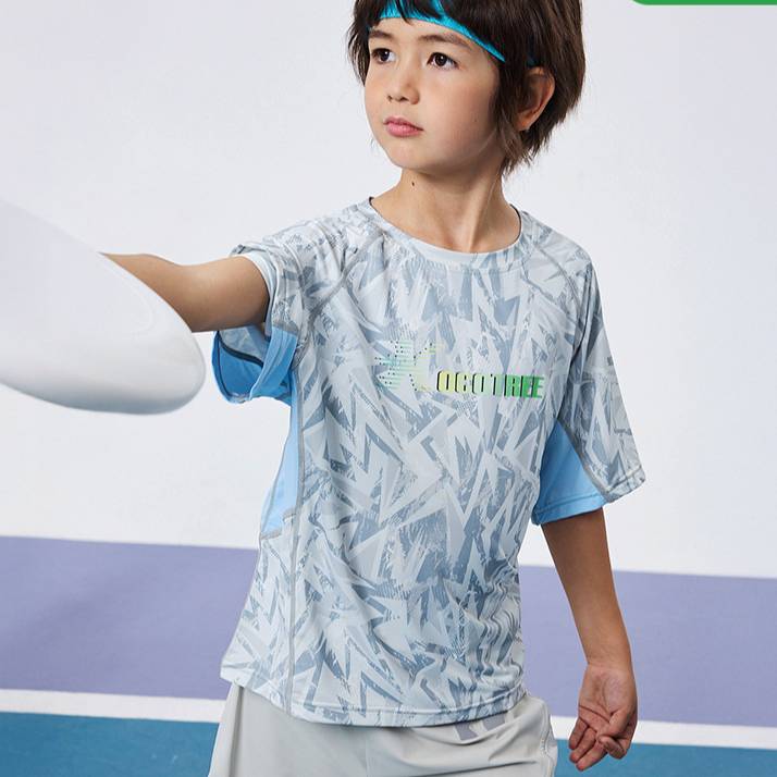 Snel drogend prestatie-T-shirt voor kinderen - verkoelend UV-beschermend shirt voor actieve kinderen (uniseks, A-klasse, 110-170 cm)_voghion.com