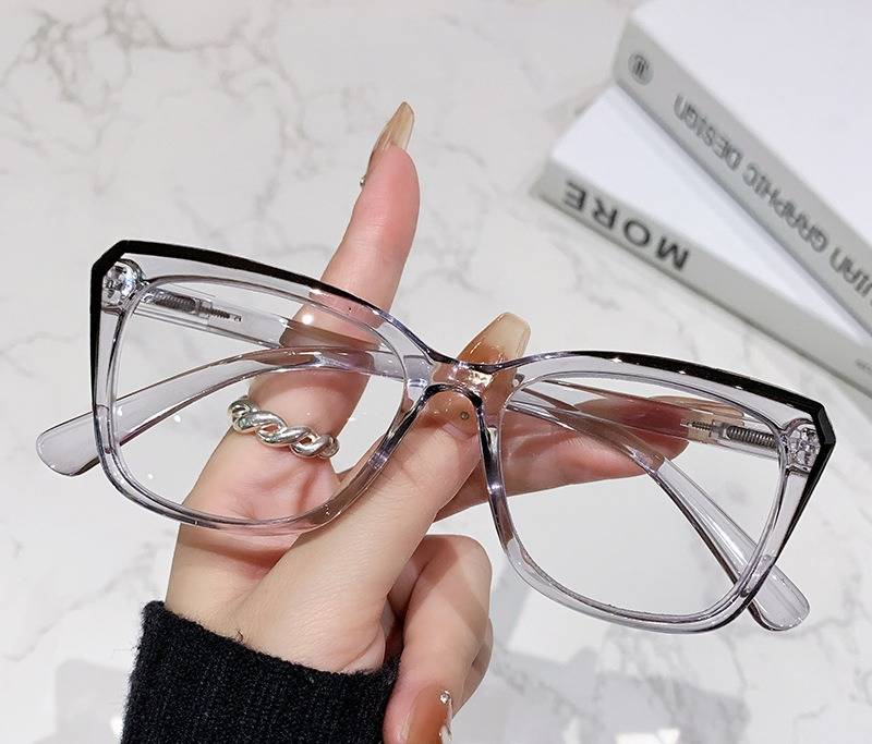 Photochrome Multifokale Lesebrille Blaulichtfilter Damen Eckig_voghion.com
